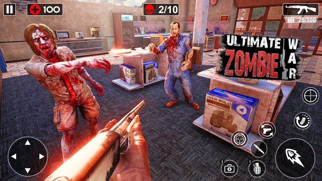 Zombie Games 3d 2024 : fps War [МОД: Все открыто, Дополнительные деньги и Меню MOD] Screenshot 2