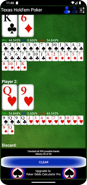 Poker Odds Calculator (Покер Оддс Калькулятор) [МОД: Меню, Бесконечные монеты и Открытые уровни] Screenshot 4