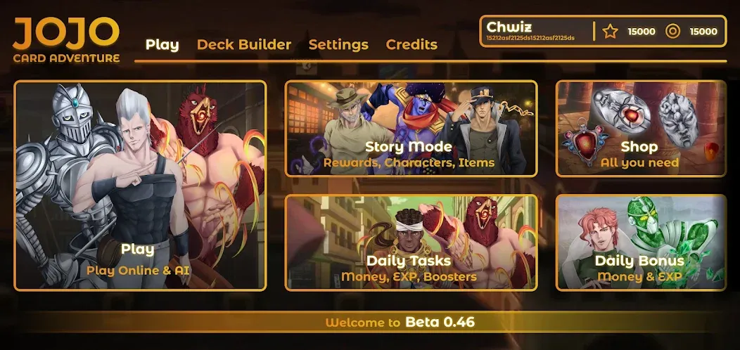 JOJO: Card Adventure－TCG & CCG (Джоджо) [МОД: Бесконечные деньги, Монеты и Мега MOD] Screenshot 3