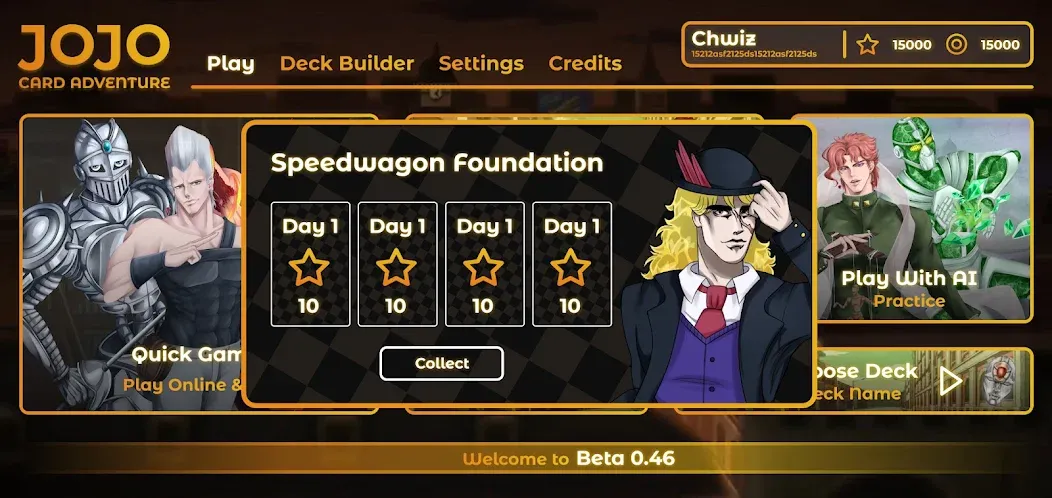 JOJO: Card Adventure－TCG & CCG (Джоджо) [МОД: Бесконечные деньги, Монеты и Мега MOD] Screenshot 4