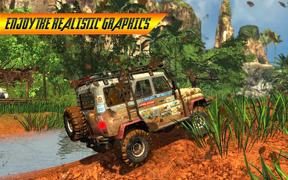 Offroad Jeep Driving Simulator [МОД: Много денег, Монет и Все открыто] Screenshot 1