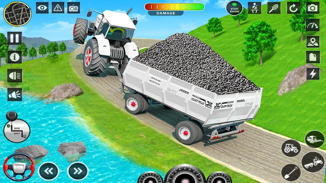 Big Tractor Farming Simulator (Биг Трактор Фарминг Симулятор) [МОД: Все открыто, Дополнительные деньги и Меню MOD] Screenshot 1