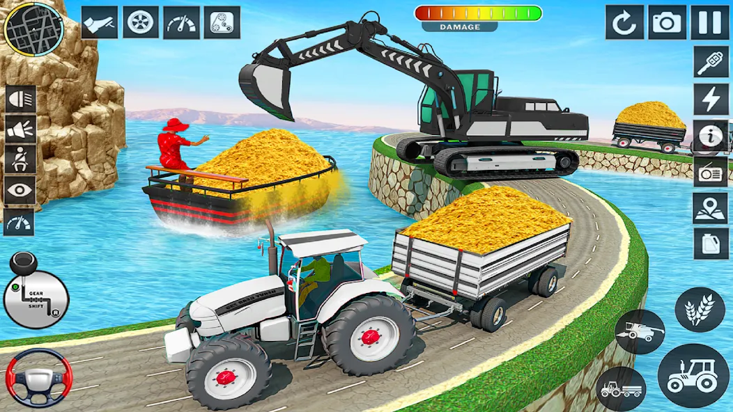 Big Tractor Farming Simulator (Биг Трактор Фарминг Симулятор) [МОД: Все открыто, Дополнительные деньги и Меню MOD] Screenshot 2