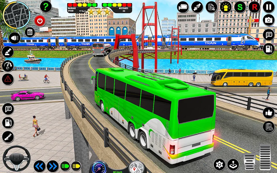 City Bus Simulator 3D Bus Game (Симулятор городского автобуса 3D  игра   ) [МОД: Много денег, Монет и Все открыто] Screenshot 4