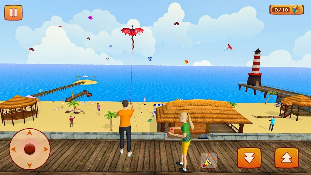 Kite Game: Kite Flying Game 3D [МОД: Все открыто, Дополнительные деньги и Меню MOD] Screenshot 1