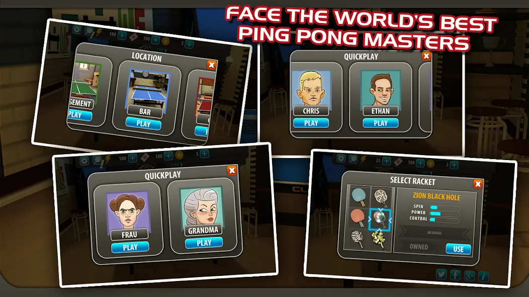 Ping Pong Masters (Пингпонг мастера) [МОД: Много монет, Открытые уровни и Мега MOD] Screenshot 5