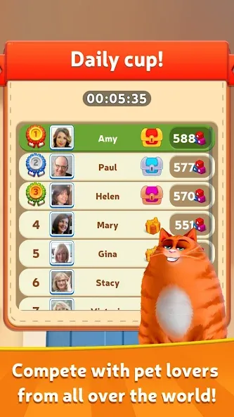 Kitty Scramble: Word Game [МОД: Меню, Бесконечные монеты и Открытые уровни] Screenshot 4