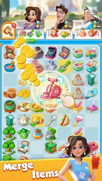 Merge Secret (Мердж Сикрет) [МОД: Меню, Бесконечные монеты и Открытые уровни] Screenshot 1