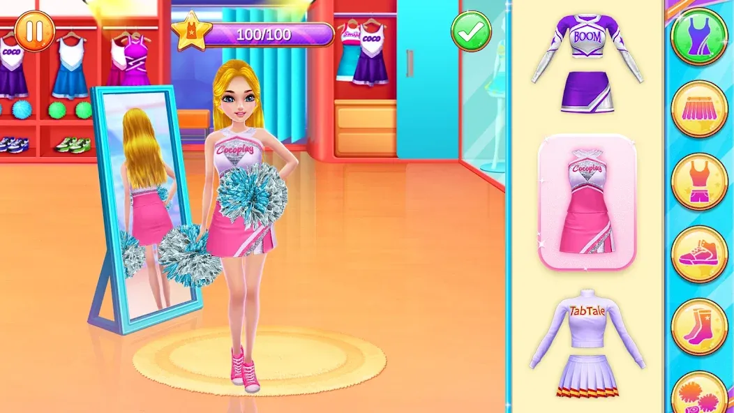 Cheerleader Champion Dance Now [МОД: Меню, Бесконечные монеты и Открытые уровни] Screenshot 1