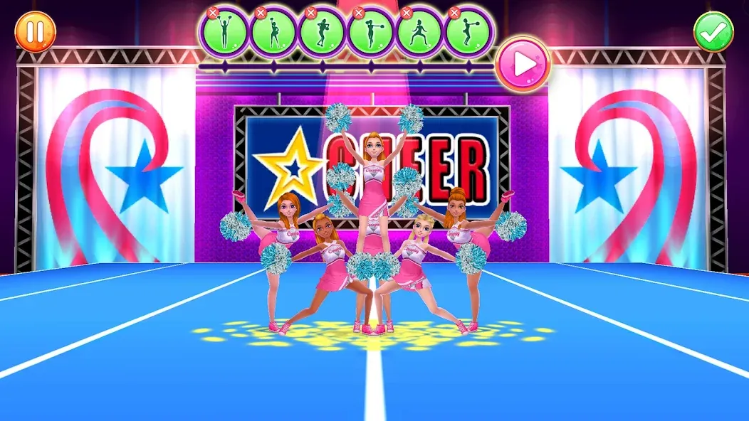 Cheerleader Champion Dance Now [МОД: Меню, Бесконечные монеты и Открытые уровни] Screenshot 2