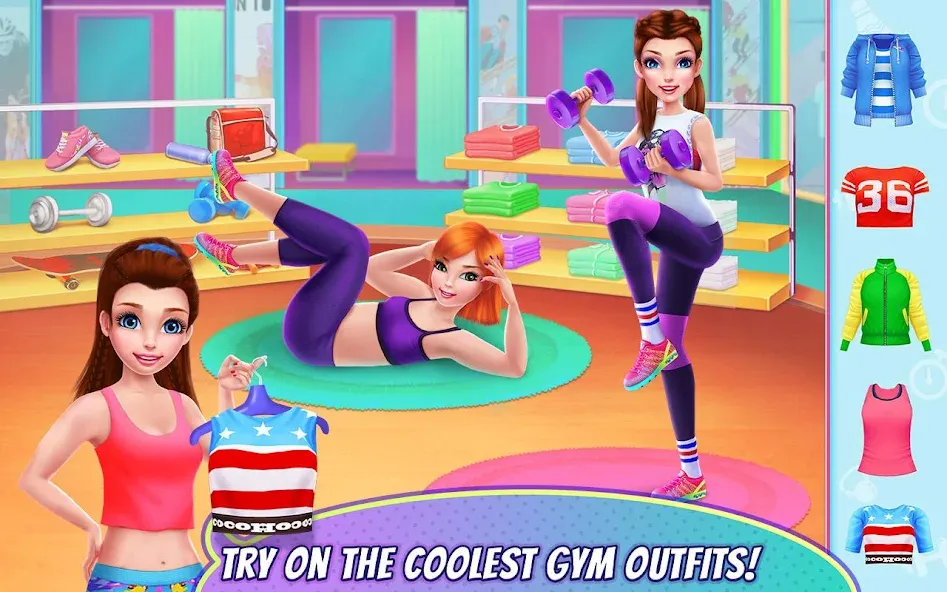 Fitness Girl - Dance & Play [МОД: Все открыто, Дополнительные деньги и Меню MOD] Screenshot 1