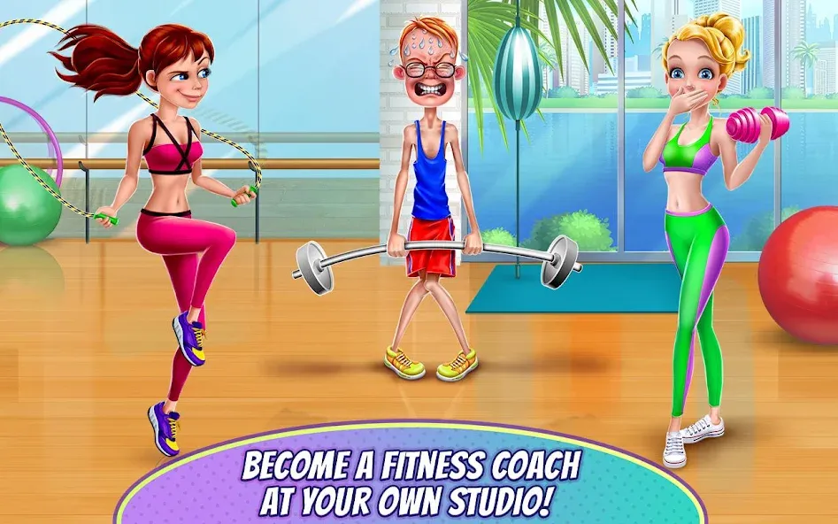Fitness Girl - Dance & Play [МОД: Все открыто, Дополнительные деньги и Меню MOD] Screenshot 2