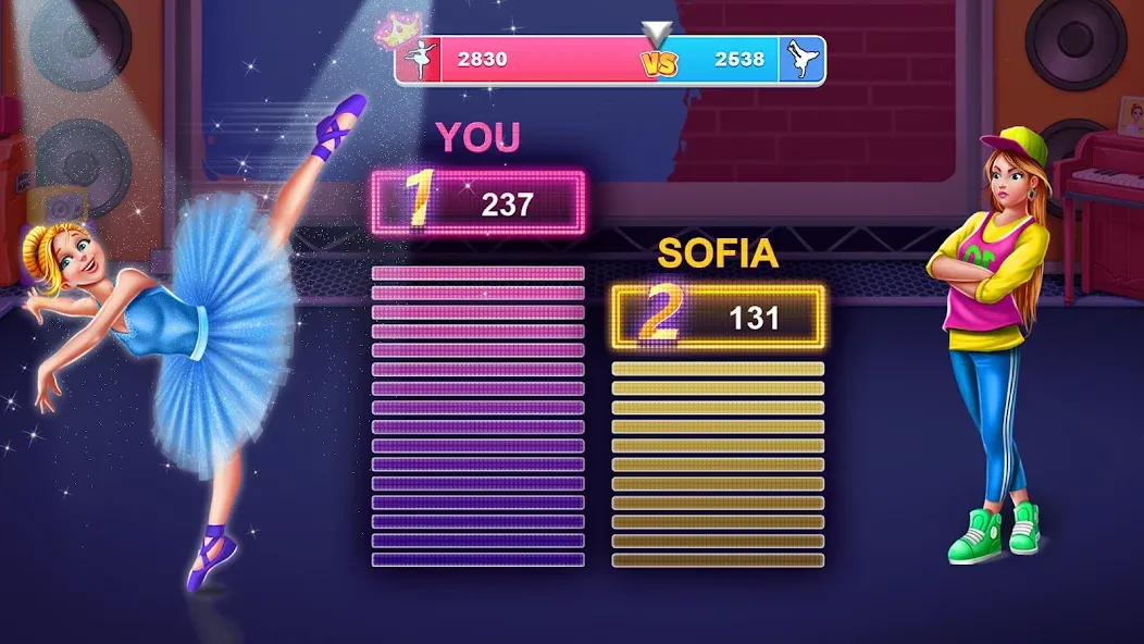 Dance Clash: Ballet vs Hip Hop [МОД: Бесконечные деньги, Монеты и Мега MOD] Screenshot 3