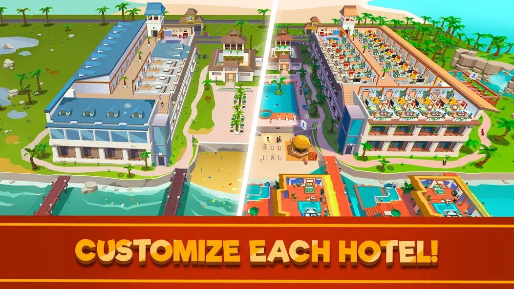 Hotel Empire Tycoon－Idle Game [МОД: Много денег, Монет и Все открыто] Screenshot 2