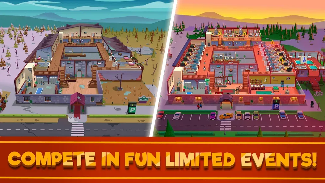 Hotel Empire Tycoon－Idle Game [МОД: Много денег, Монет и Все открыто] Screenshot 3