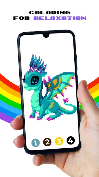 Pixel by Number™ - Pixel Art (Пиксель по номеру) [МОД: Меню, Бесконечные монеты и Открытые уровни] Screenshot 2