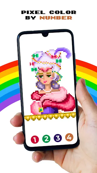Pixel by Number™ - Pixel Art (Пиксель по номеру) [МОД: Меню, Бесконечные монеты и Открытые уровни] Screenshot 3
