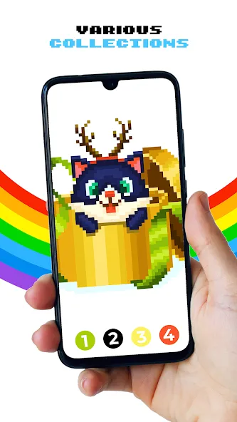 Pixel by Number™ - Pixel Art (Пиксель по номеру) [МОД: Меню, Бесконечные монеты и Открытые уровни] Screenshot 4