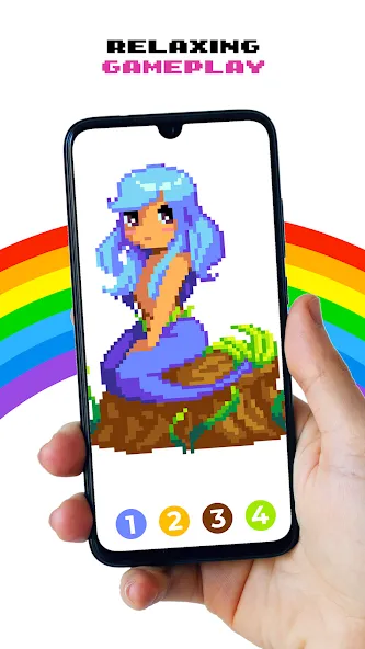 Pixel by Number™ - Pixel Art (Пиксель по номеру) [МОД: Меню, Бесконечные монеты и Открытые уровни] Screenshot 5