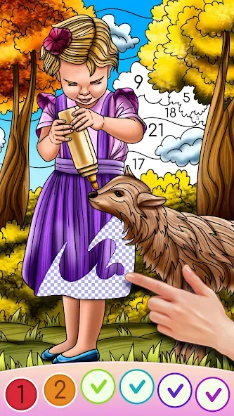 Color Swipe Coloring Book game [МОД: Меню, Бесконечные монеты и Открытые уровни] Screenshot 2