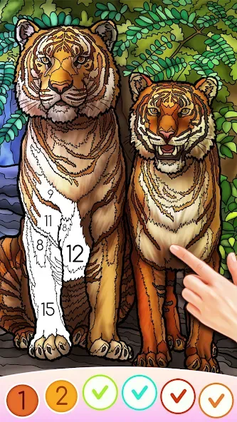 Color Swipe Coloring Book game [МОД: Меню, Бесконечные монеты и Открытые уровни] Screenshot 3