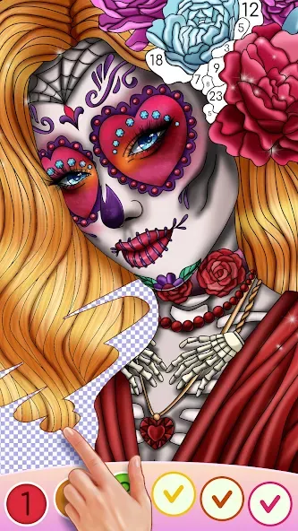 Color Swipe Coloring Book game [МОД: Меню, Бесконечные монеты и Открытые уровни] Screenshot 4