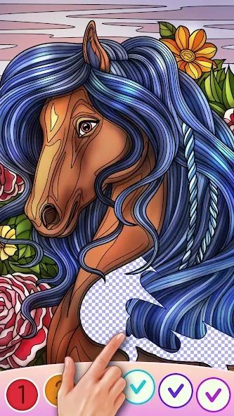 Color Swipe Coloring Book game [МОД: Меню, Бесконечные монеты и Открытые уровни] Screenshot 5