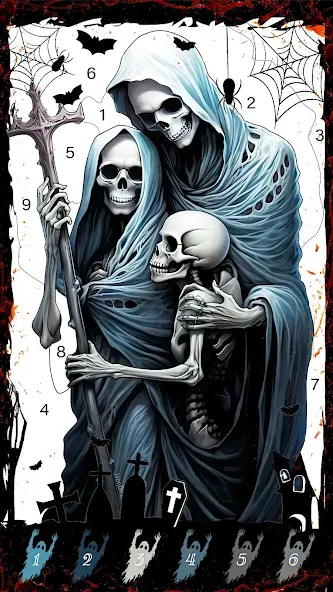 Death Park Coloring Games (Дэт Парк игры раскраски) [МОД: Деньги, Монеты и Меню MOD] Screenshot 1