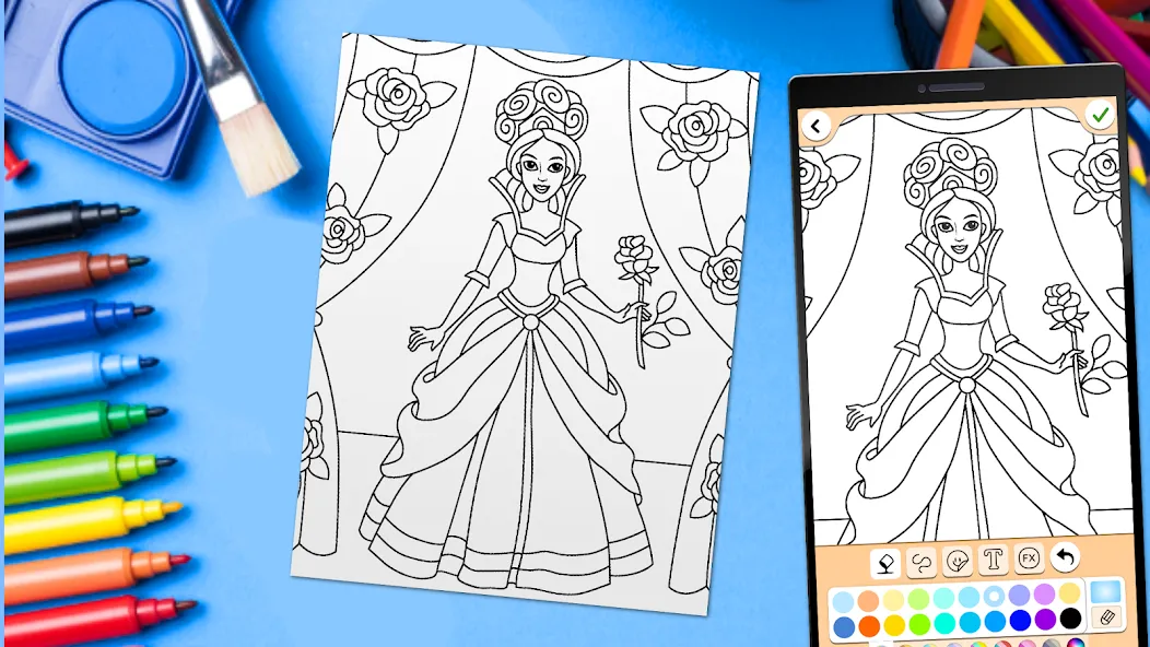 Coloring for girls and women [МОД: Бесконечные деньги, Монеты и Мега MOD] Screenshot 5