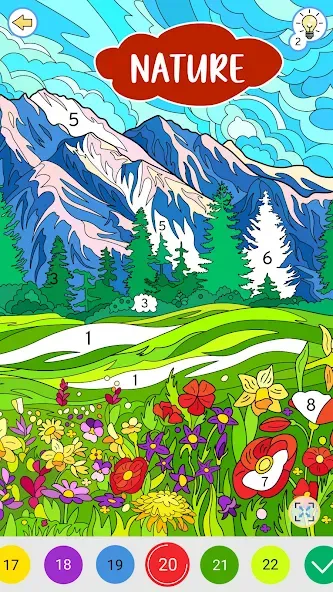 Color by Number: Coloring Book [МОД: Много монет, Открытые уровни и Мега MOD] Screenshot 1