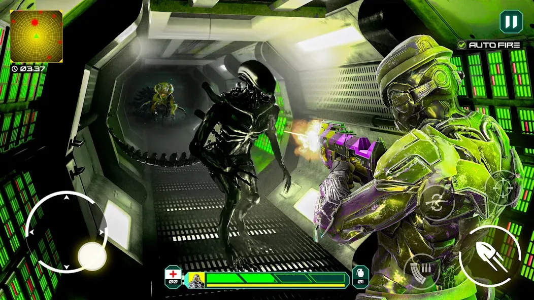Alien - Dead Space Alien Games (сайфай) [МОД: Бесконечные деньги, Монеты и Мега MOD] Screenshot 1