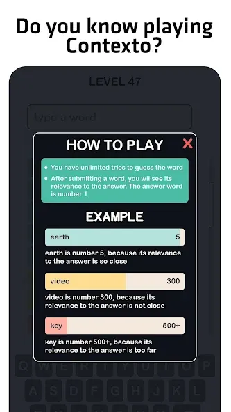Contexto - Similar Word (Контекст) [МОД: Меню, Бесконечные монеты и Открытые уровни] Screenshot 1