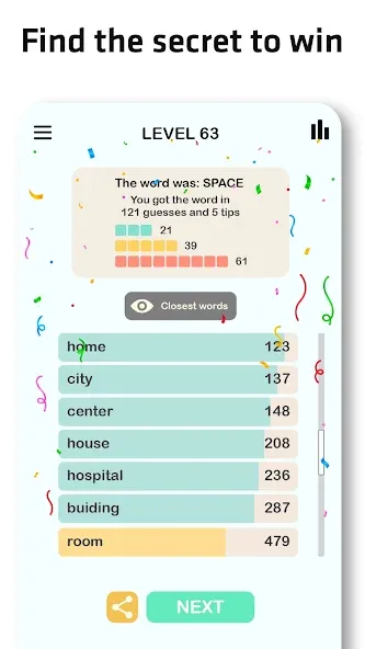 Contexto - Similar Word (Контекст) [МОД: Меню, Бесконечные монеты и Открытые уровни] Screenshot 3