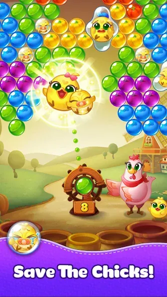 Bubble CoCo : Bubble Shooter (Бабл Коко) [МОД: Бесконечные деньги, Монеты и Мега MOD] Screenshot 4