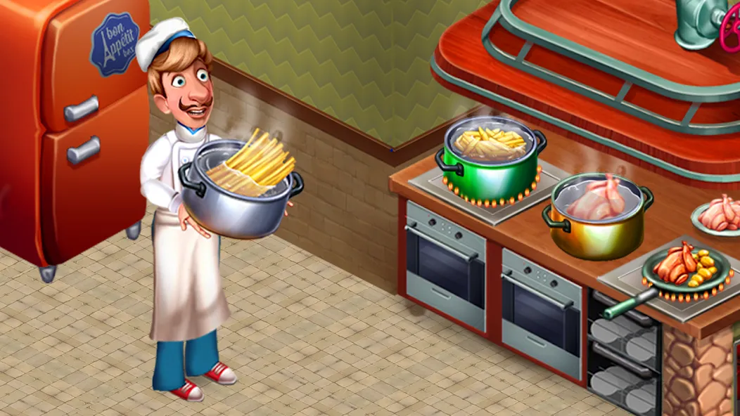 Cooking Team: Restaurant Games [МОД: Все открыто, Дополнительные деньги и Меню MOD] Screenshot 2