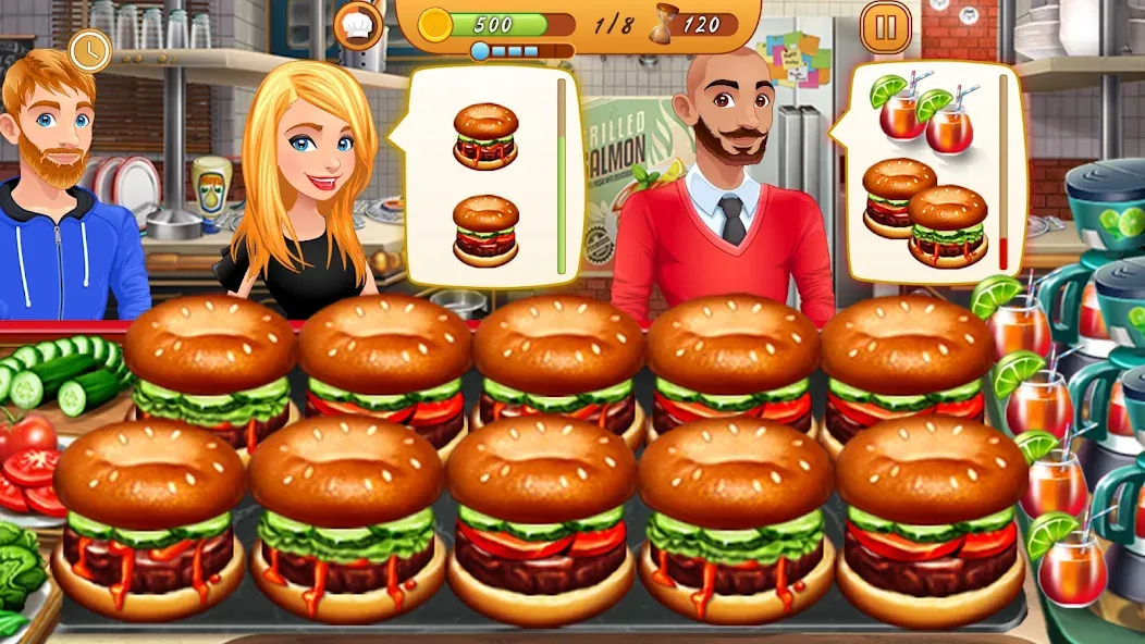 Cooking Team: Restaurant Games [МОД: Все открыто, Дополнительные деньги и Меню MOD] Screenshot 4