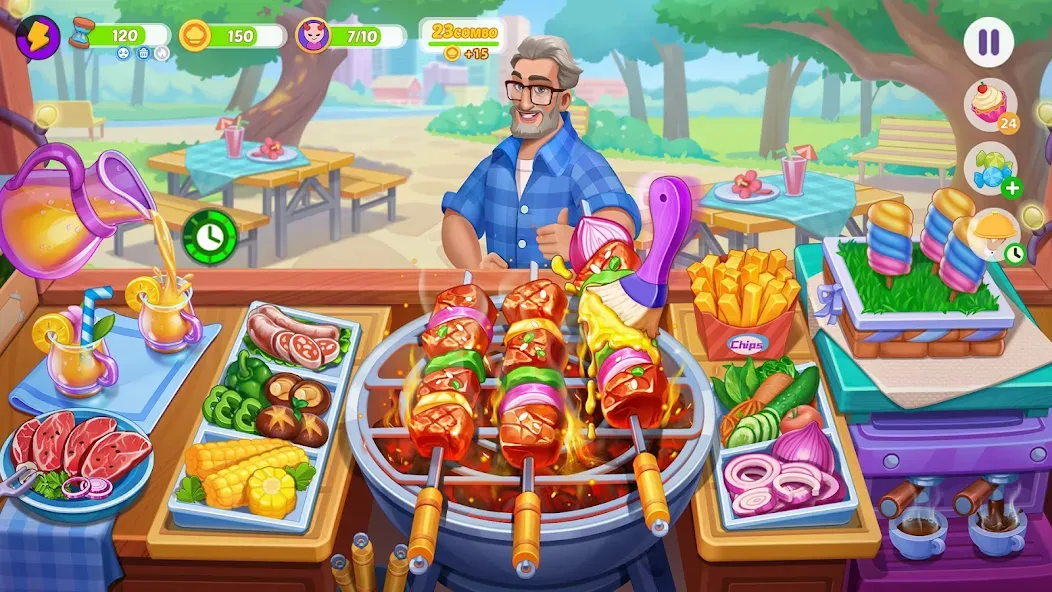 Cooking Town - Restaurant Game (Кукинг Таун) [МОД: Много монет, Открытые уровни и Мега MOD] Screenshot 1