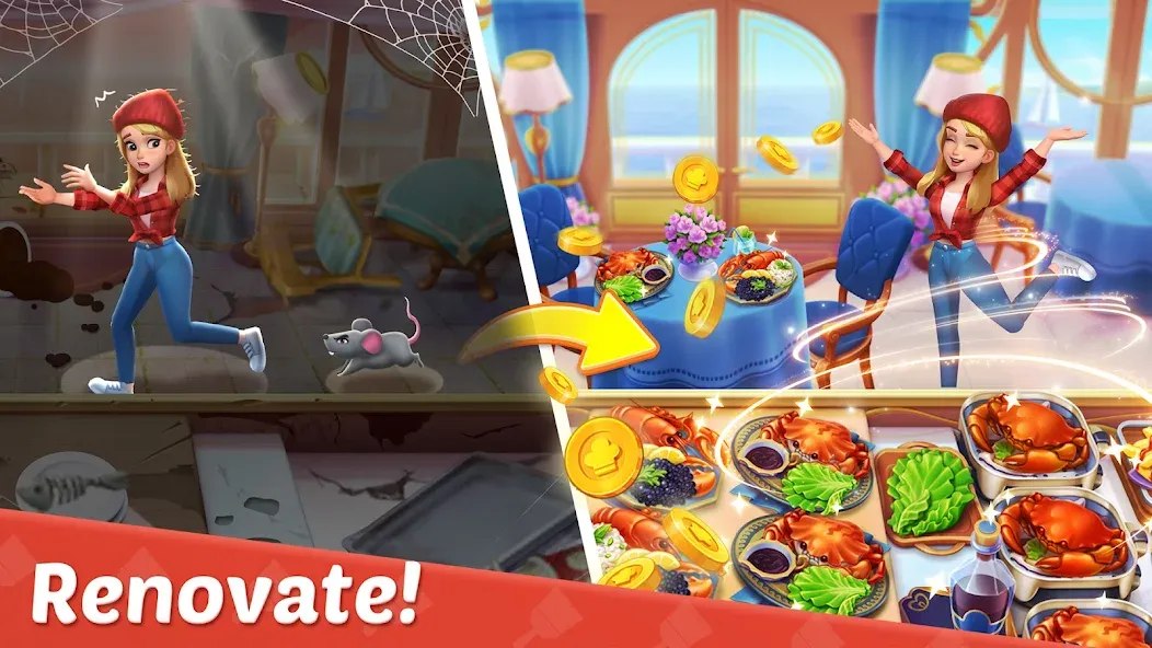 Cooking Town - Restaurant Game (Кукинг Таун) [МОД: Много монет, Открытые уровни и Мега MOD] Screenshot 2