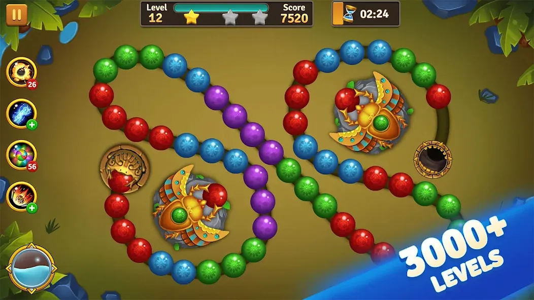 Jungle Marble Blast [МОД: Много монет, Открытые уровни и Мега MOD] Screenshot 3