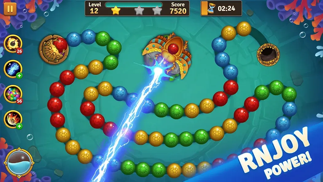 Jungle Marble Blast [МОД: Много монет, Открытые уровни и Мега MOD] Screenshot 4