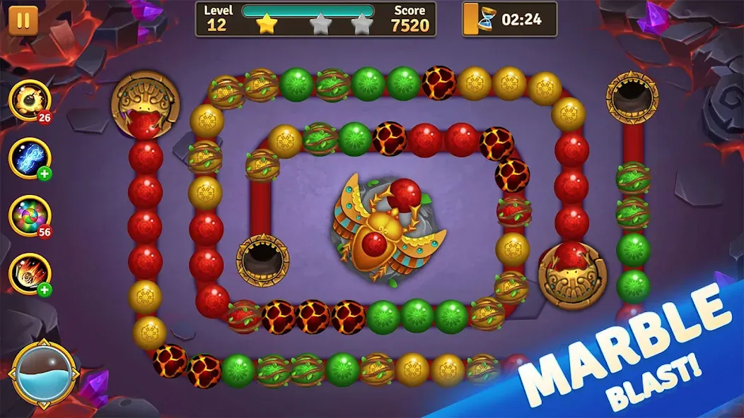Jungle Marble Blast [МОД: Много монет, Открытые уровни и Мега MOD] Screenshot 5
