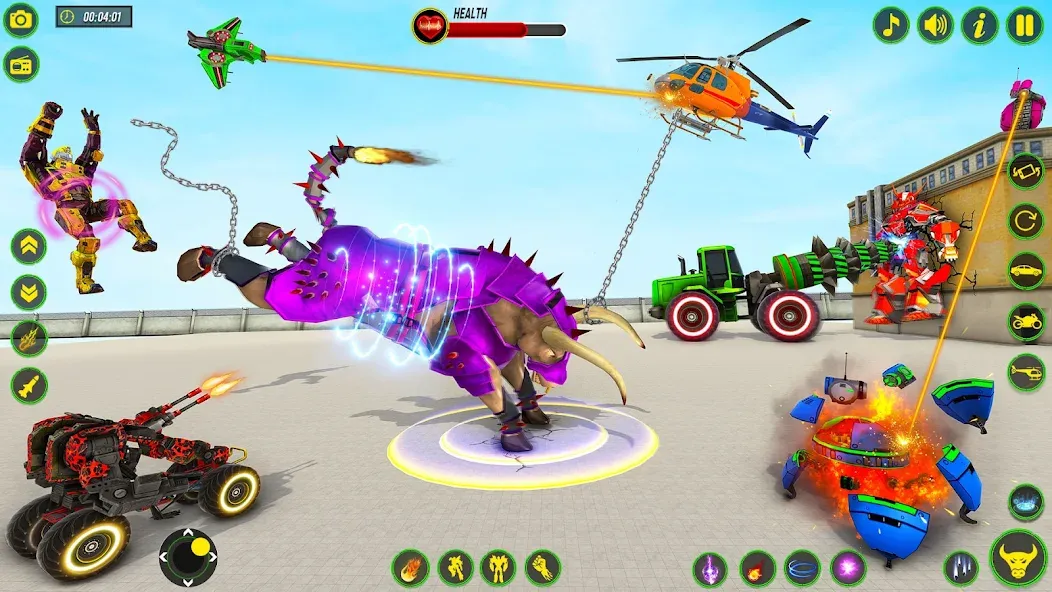 Bull Robot Car Game:Robot Game [МОД: Много денег, Монет и Все открыто] Screenshot 4