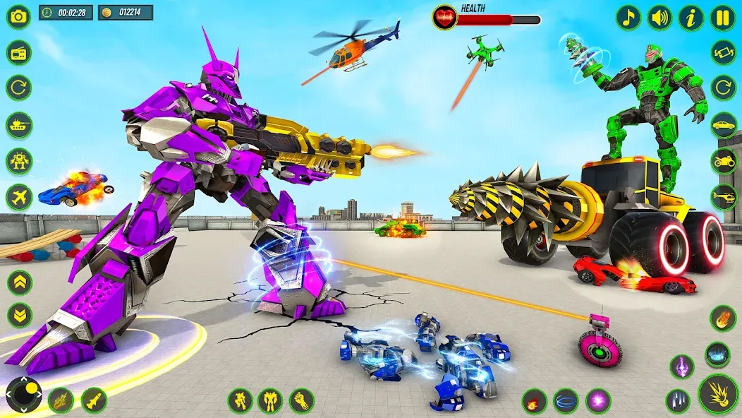 Bull Robot Car Game:Robot Game [МОД: Много денег, Монет и Все открыто] Screenshot 5
