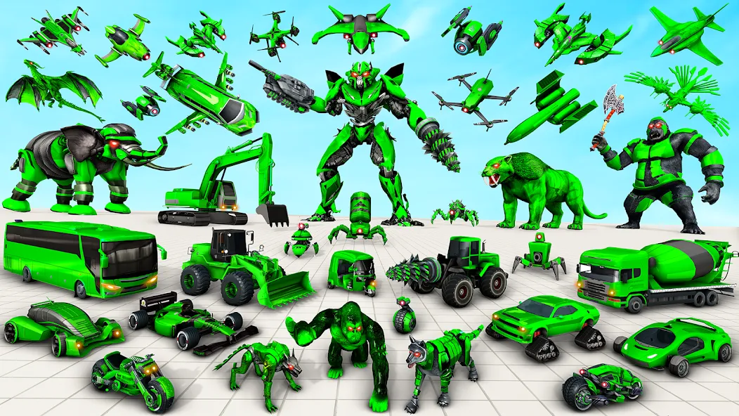 Multi Animal Robot Car Games (Мульти Анимал Робот Кар Игры) [МОД: Много денег, Монет и Все открыто] Screenshot 2