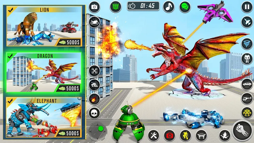 Multi Animal Robot Car Games (Мульти Анимал Робот Кар Игры) [МОД: Много денег, Монет и Все открыто] Screenshot 5