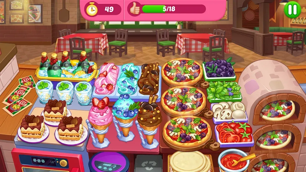 Crazy Cooking Diner: Chef Game (Крейзи кукинг дайнер) [МОД: Деньги, Монеты и Меню MOD] Screenshot 2