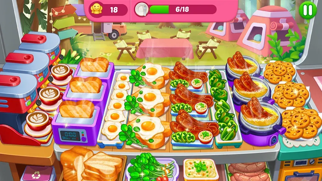 Crazy Cooking Diner: Chef Game (Крейзи кукинг дайнер) [МОД: Деньги, Монеты и Меню MOD] Screenshot 3