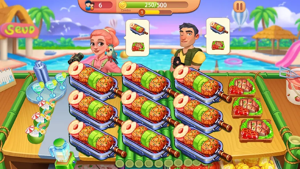 Cooking Journey: Cooking Games (Кукинг Джерни) [МОД: Меню, Бесконечные монеты и Открытые уровни] Screenshot 4