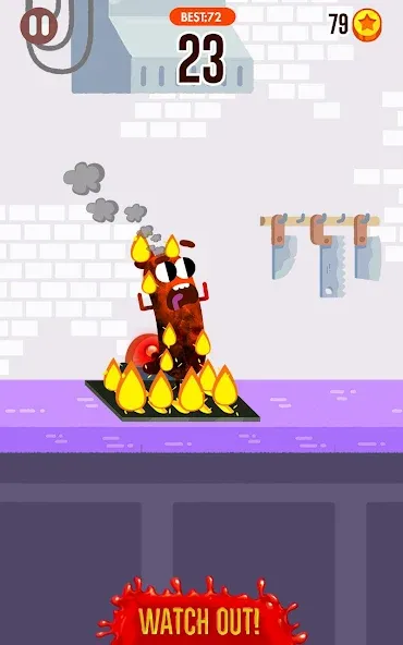 Run Sausage Run! [МОД: Много монет, Открытые уровни и Мега MOD] Screenshot 2