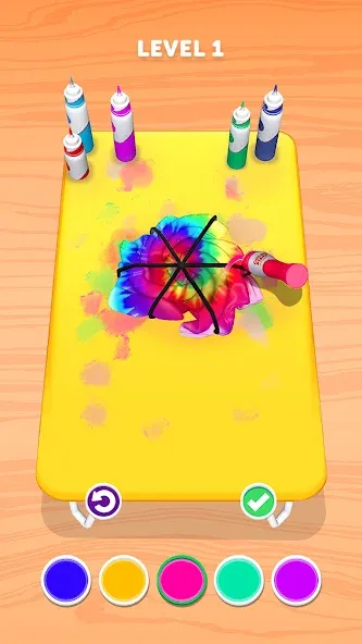 Tie Dye [МОД: Много денег, Монет и Все открыто] Screenshot 1